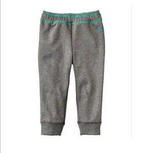 Llbean turquoise blue toddler fleece pants 4T